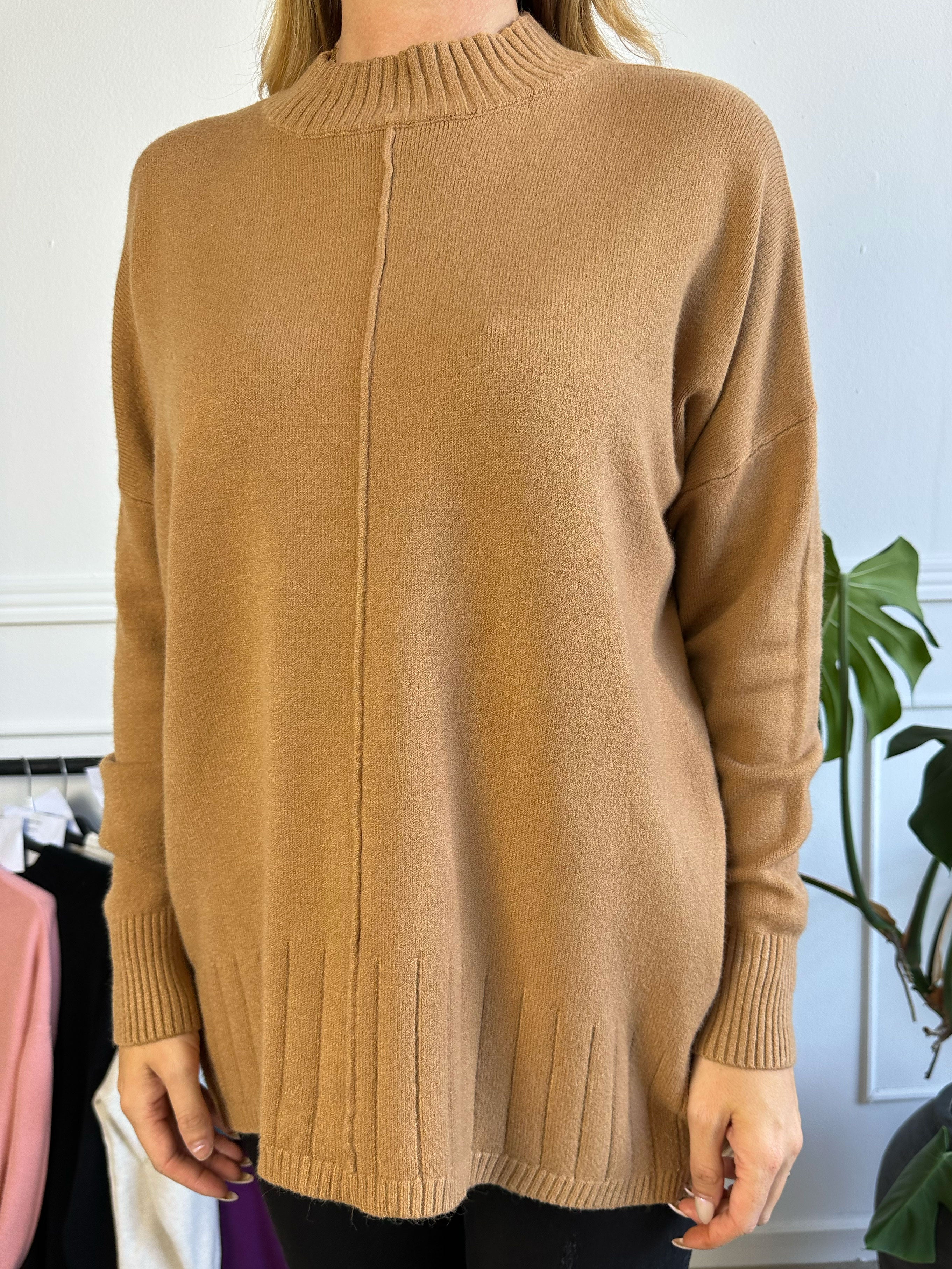 Amora - Lang blød strikbluse